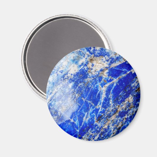 Chic Modern Blue Marble Stone Magnet (Vorderseite/Rückseite)