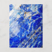 Chic Modern Blue Marble Stone Postkarte (Vorderseite)