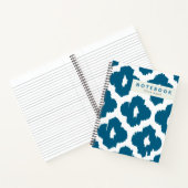 Chic Modern Blue & White Ikat Pattern Personalized Notizblock (Innenseite)