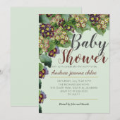 Chic & Modern Blume Blumengarten Babydusche Einladung (Vorne/Hinten)