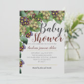 Chic & Modern Blume Blumengarten Babydusche Einladung (Stehend Vorderseite)