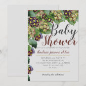 Chic & Modern Blume Blumengarten Babydusche Einladung (Vorne/Hinten)