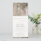 CHIC MODERN BLUSH DUSKY ROSE GOLD AGATE VERLOBUNG EINLADUNG (Stehend Vorderseite)