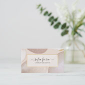 Chic Modern Blush Gold Glitzer Juwelen Visitenkarte (Stehend Vorderseite)