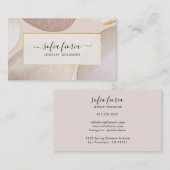 Chic Modern Blush Gold Glitzer Juwelen Visitenkarte (Vorne/Hinten)