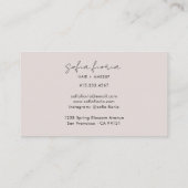 Chic Modern Blush Gold Glitzer Visitenkarte (Rückseite)