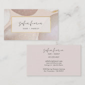 Chic Modern Blush Gold Glitzer Visitenkarte (Vorne/Hinten)