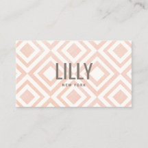 Chic Modern Blush Pink Geometric Muster Business
