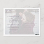 Chic+Modern Blush Signature Script, Save the Date Postkarte (Rückseite)