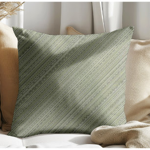 Chic Modern Boho Stripes Green Kissen