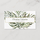 Chic Modern Botanical Greenerity Business Card Visitenkarte (Vorderseite)