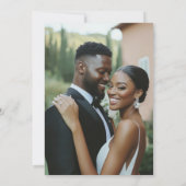 Chic Modern Bride Groom Foto Wedding Einladung (Rückseite)