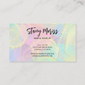 Chic Modern Bright Trendy Gold Colorful Visitenkarte (Rückseite)