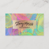 Chic Modern Bright Trendy Gold Colorful Visitenkarte (Vorderseite)