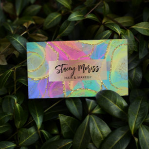 Chic Modern Bright Trendy Gold Colorful Visitenkarte