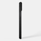Chic Modern Brushed Metallic Black Gold Monogram iPhone Hülle (Rechte Seite)