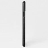 Chic Modern Brushed Metallic Black Gold Monogram iPhone Hülle (Rechte Seite)