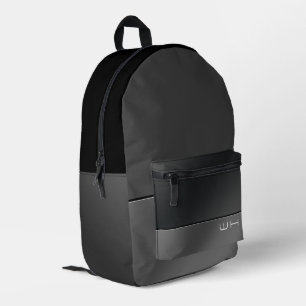 Chic Modern Business Black Gray Bedruckter Rucksack