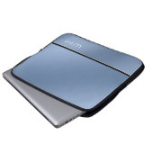 Chic Modern Business Blue Laptopschutzhülle (Vorne Knopf)