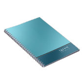 Chic Modern Business Blue Notizblock (Rechte Seite)