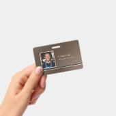 Chic Modern Business Brown Ausweis (Handheld)