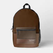 Chic Modern Business Brown Bedruckter Rucksack (Vorderseite)