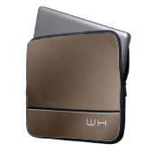 Chic Modern Business Brown Laptopschutzhülle (Vorderseite Links)