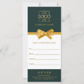 Chic Modern Business Gift Certificate with Logo (Vorderseite)