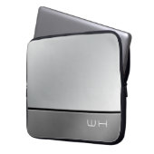 Chic Modern Business Grau Laptopschutzhülle (Vorderseite Links)