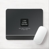Chic Modern Business Logo Black Mousepad (Mit Mouse)
