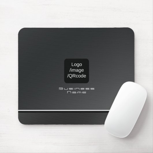 Chic Modern Business Logo Black Mousepad (Mit Mouse)