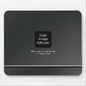 Chic Modern Business Logo Black Mousepad (Vorne)