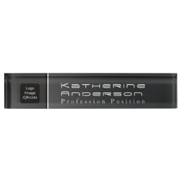 Chic Modern Business Logo Black Namensplakette