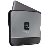 Chic Modern Business Logo Black Silver Laptopschutzhülle (Vorne Rechts)