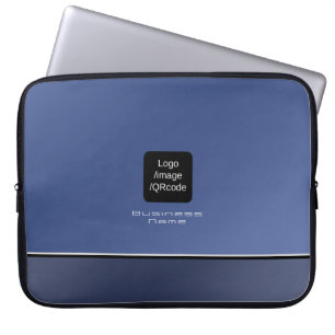 Chic Modern Business Logo Blue Laptopschutzhülle