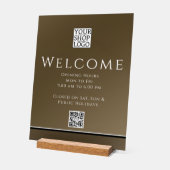 Chic Modern Business Logo Brown Acrylschild (Winkel)