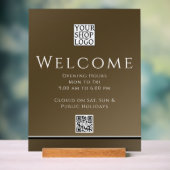 Chic Modern Business Logo Brown Acrylschild (Neutral)