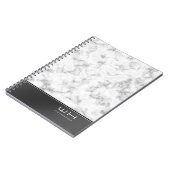 Chic Modern Business Marble Notizblock (Linke Seite)