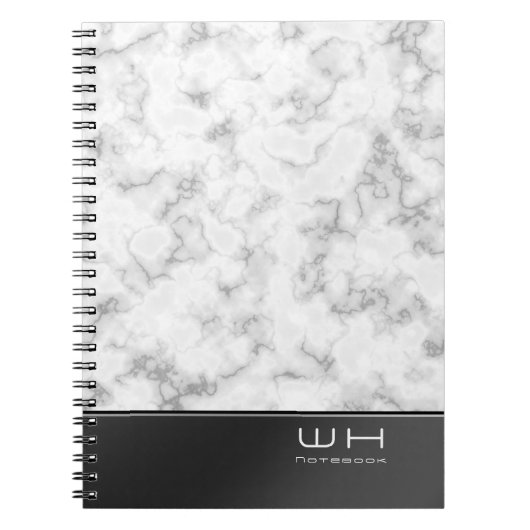 Chic Modern Business Marble Notizblock (Vorderseite)