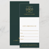 Chic Modern Business Personalized Gift Certificate (Vorne/Hinten)