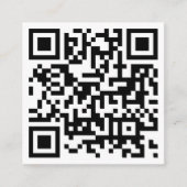 Chic Modern Business QR Code Quadratische Visitenkarte (Vorderseite)