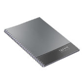 Chic Modern Business Silver Notizblock (Rechte Seite)