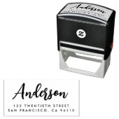 Chic Modern Calligraphy Script Name Rücksendeadres Permastempel (Beispiel)
