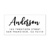 Chic Modern Calligraphy Script Name Rücksendeadres Permastempel (Design)