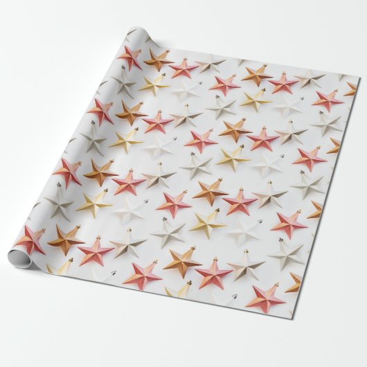 Chic Modern Christmas Star Ornaments Geschenkpapier (Ungerollt)