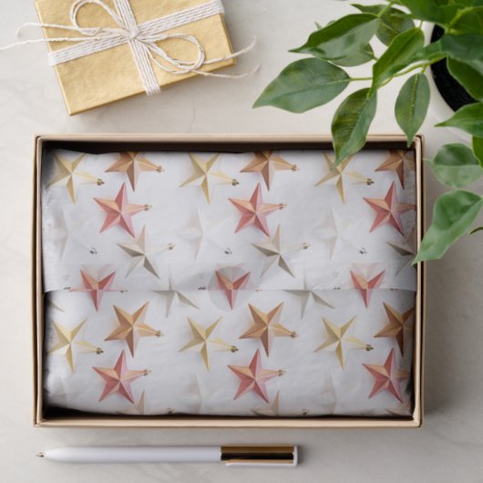 Chic Modern Christmas Star Ornaments Seidenpapier (Geschenk)