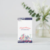 Chic Modern Chrysanthemum Visitenkarte (Stehend Vorderseite)