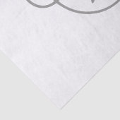 Chic Modern Classic Personalisiert Name + Monogram Seidenpapier (Detail)