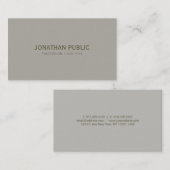 Chic Modern Clean Design Template Ausgereift Visitenkarte (Vorne/Hinten)