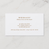 Chic Modern Copper Fairstylist Scheren Logo Visitenkarte (Rückseite)